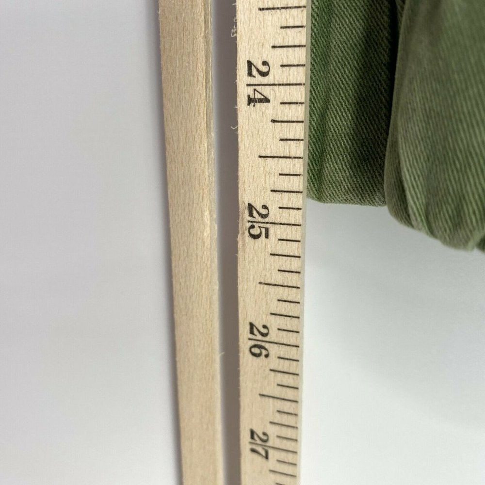 J. Crew Ankle Zip Skinny Jogger Pants Women's Size 0 Mid Rise Stretch Crop Green - Picture 12 of 12